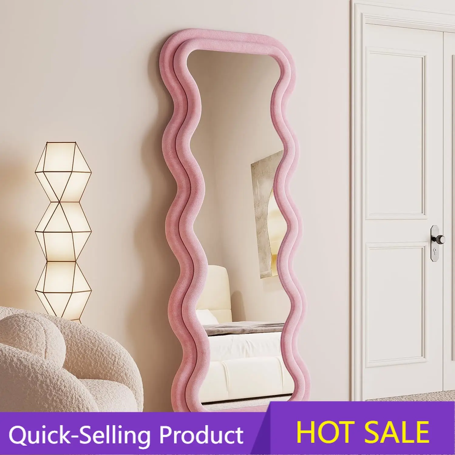 Arch Mirror Leaning - Espejo Ondulado de Longitud Completa, 63