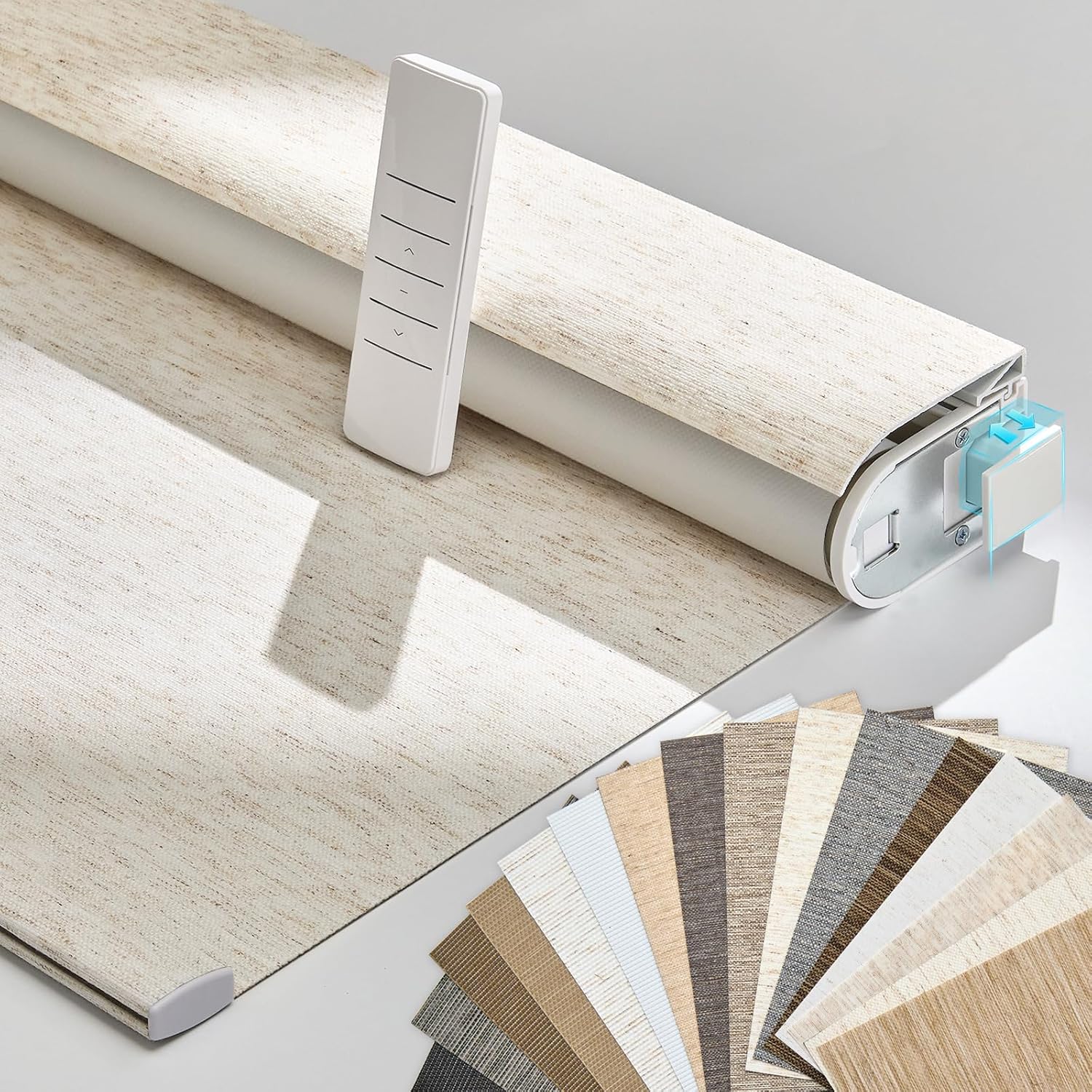 Linen Roller Blind - Persianas Enrollables Motorizadas con Control por