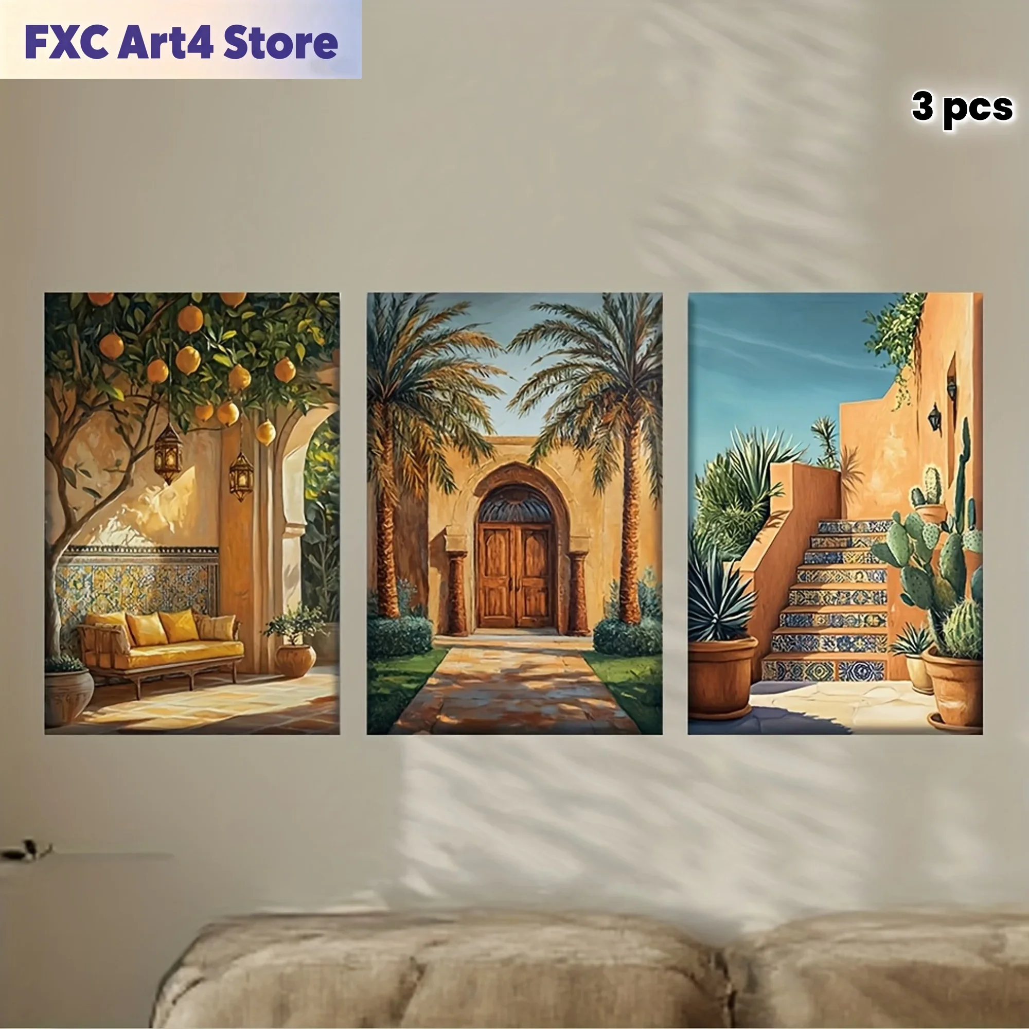 Abstract Canvas Set - Sin marco[JIT]3 piezas/juego, pintura en lienzo--Sin