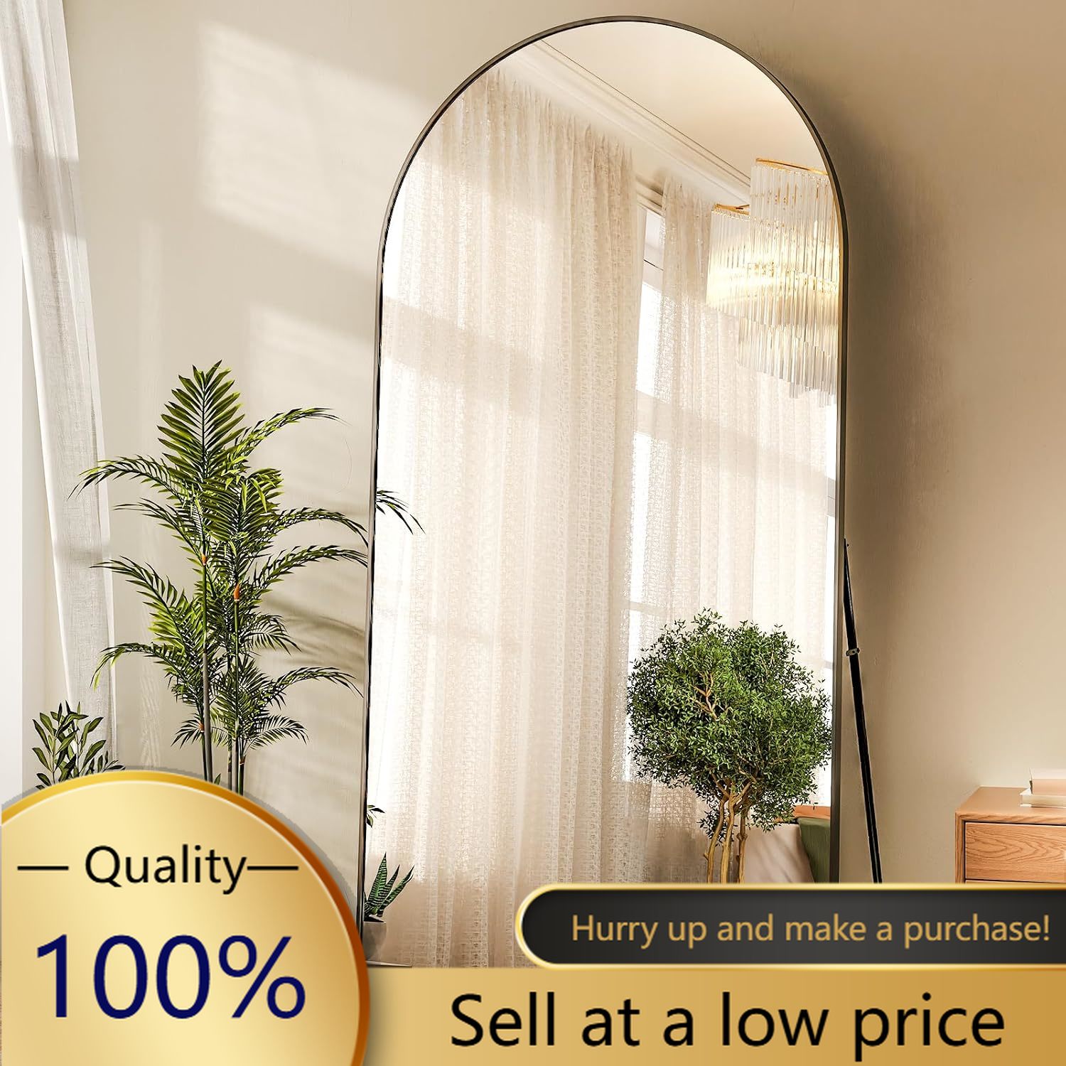 Arch Mirror Leaning - Espejo Arqueado de Cuerpo Entero de