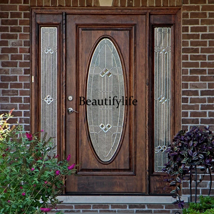 Interior Design Luxury House - Puerta Exterior de Madera con Vidrio
