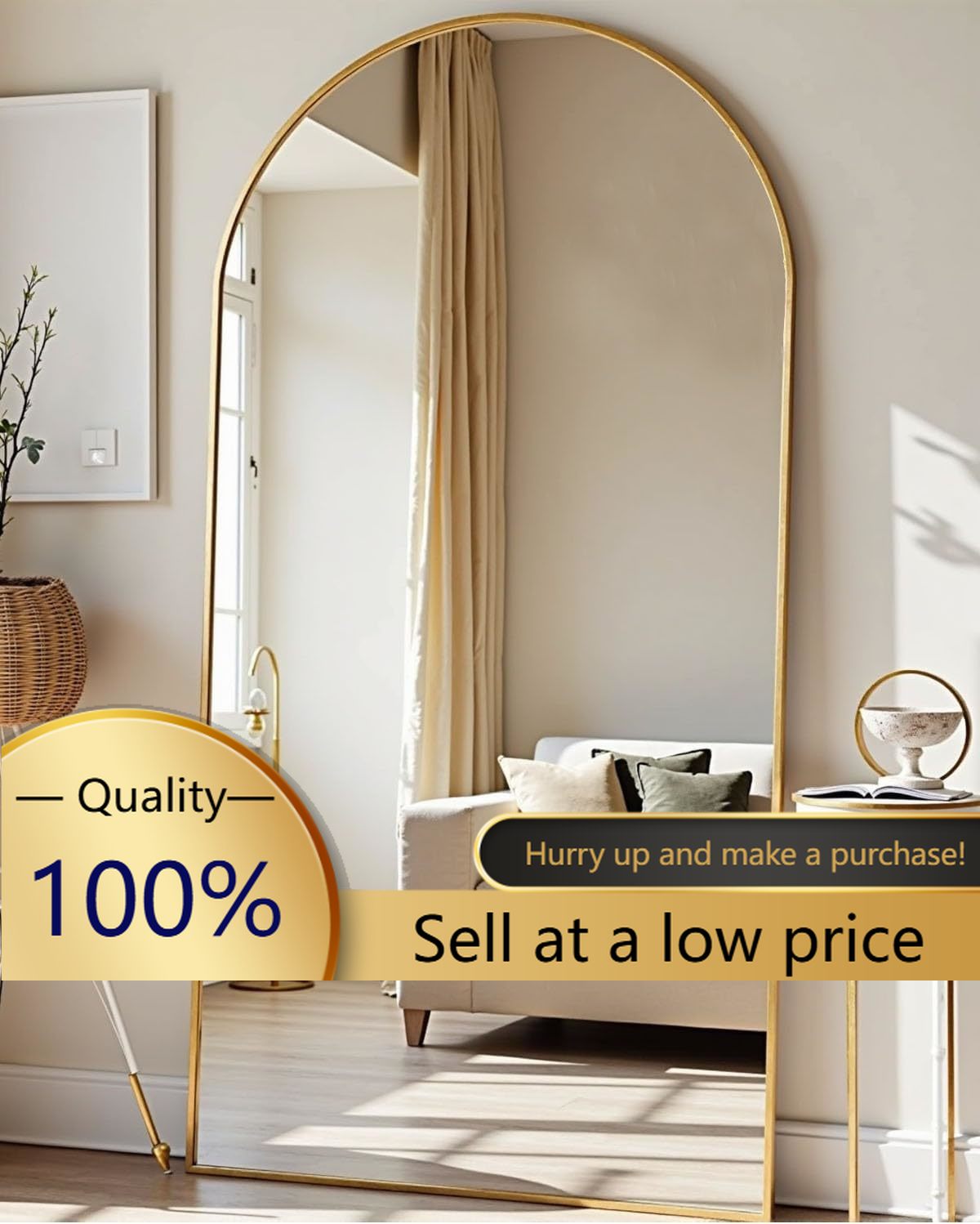 Arch Mirror Leaning - Espejos de cuerpo entero de gran