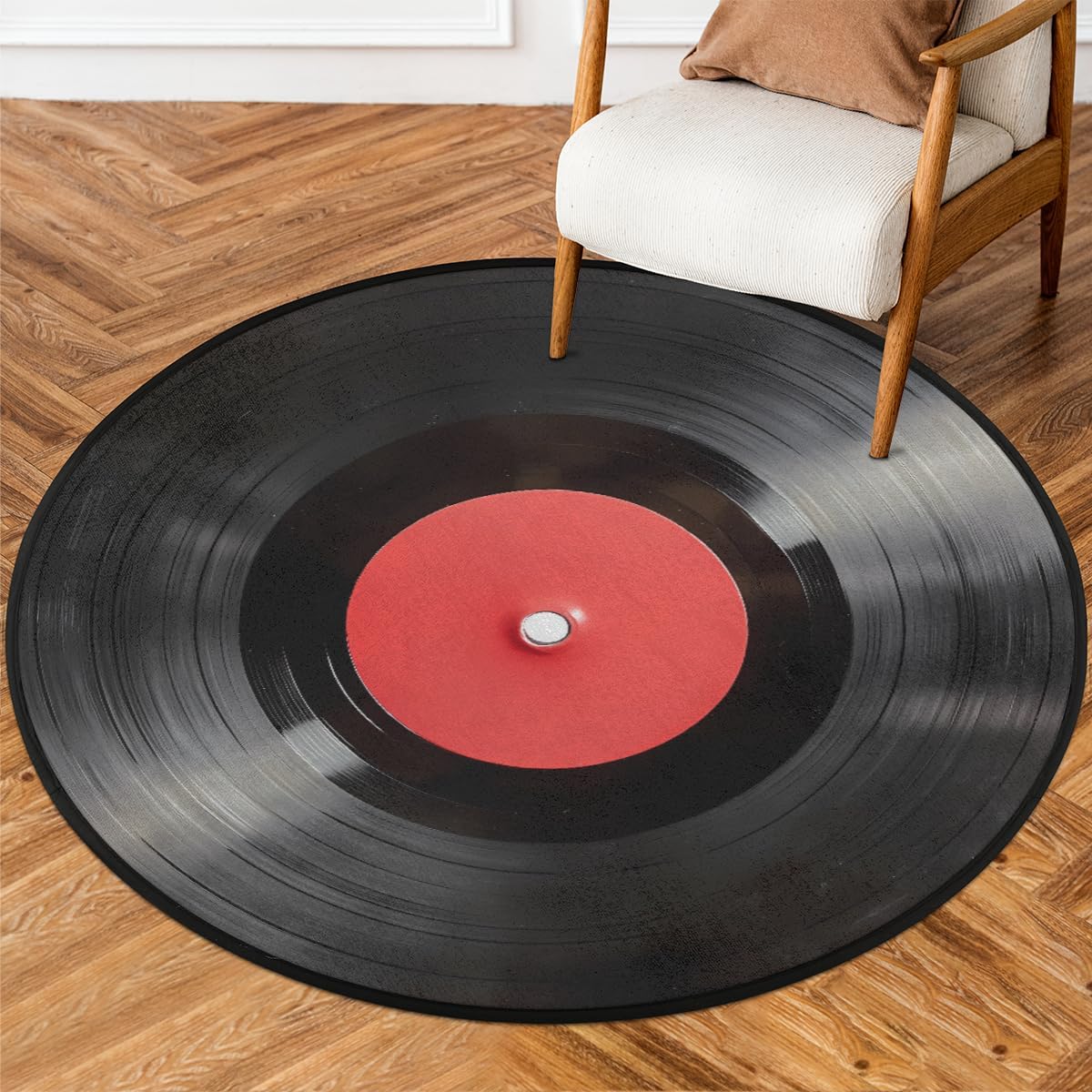 Printed Rug Abstract - Alfombra Redonda Moderna y Elegante de