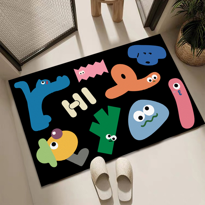 Alfombra de terciopelo con dis - Printed Rug Abstract reseña y precio