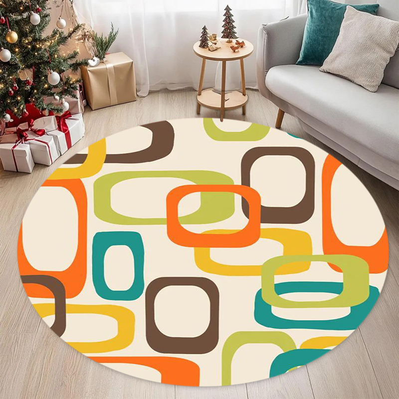 Alfombra Redonda Geométrica Mo - Printed Rug Abstract reseña y precio