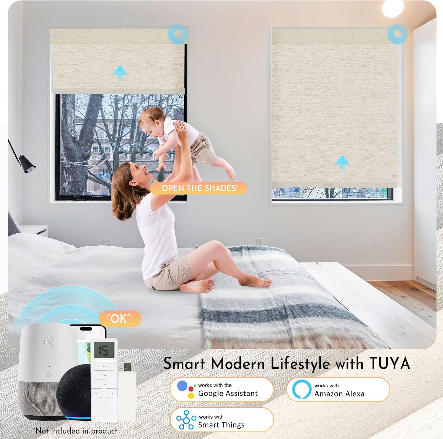 Persianas Enrollables Motoriza - Linen Roller Blind reseña y precio