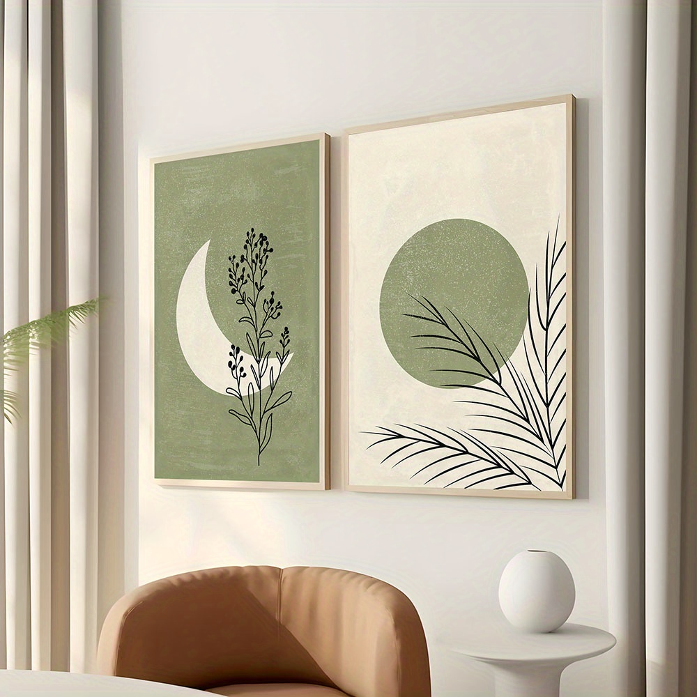 2 unids/set bohemio planta Lun - Abstract Canvas Set reseña y precio