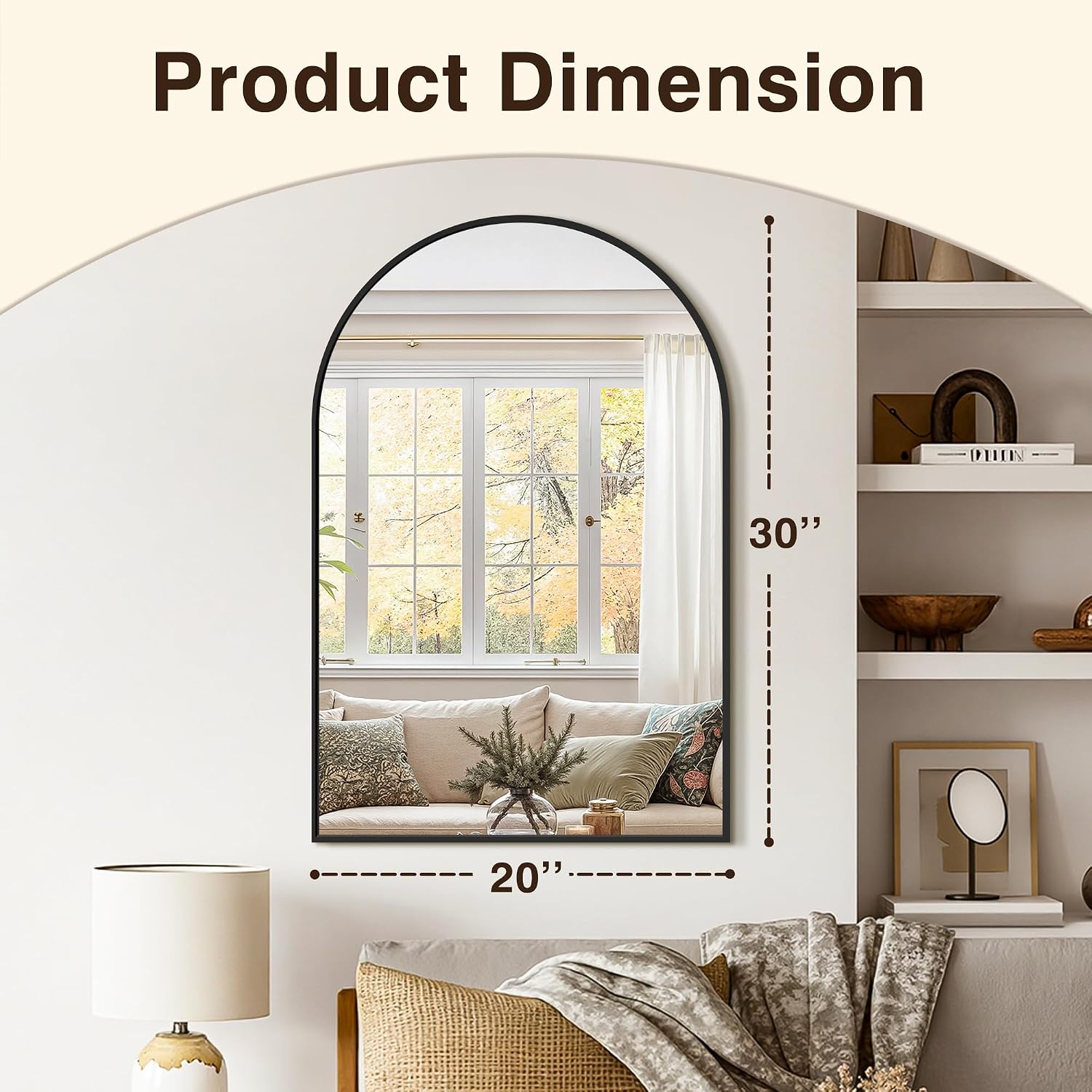 Espejos de baño arqueados sobr - Arch Mirror Leaning reseña y precio