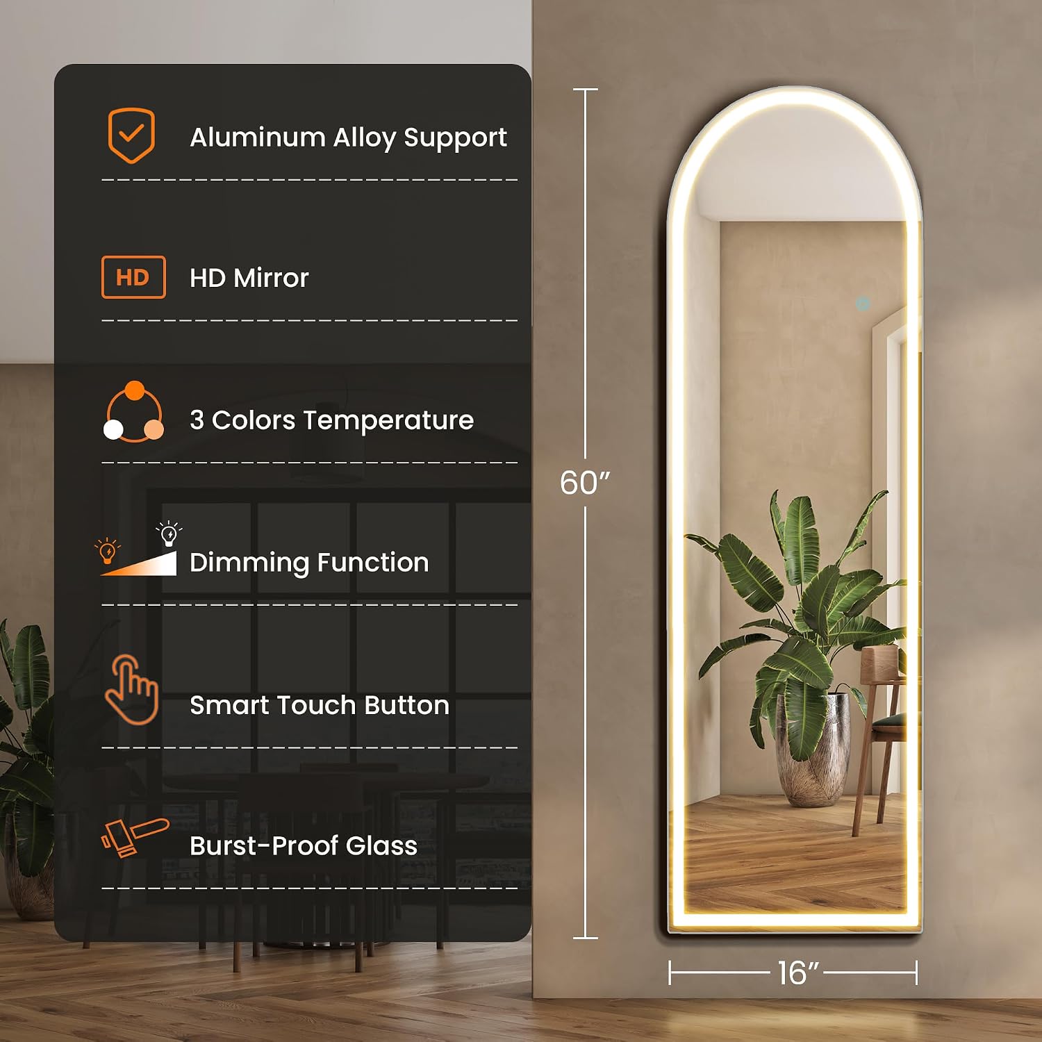 Espejo Arqueado de Cuerpo Ente - Arch Mirror Leaning reseña y precio