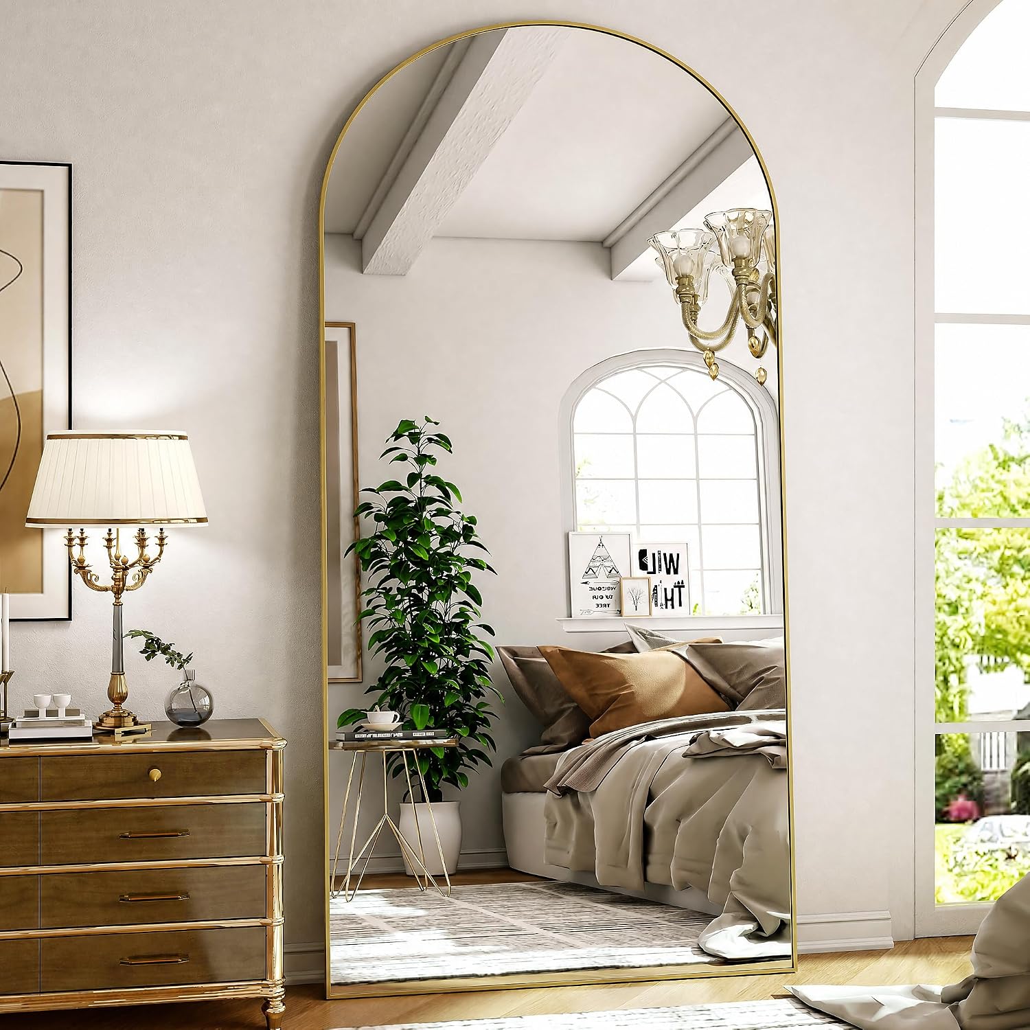 Espejo Arqueado Grande de Cuer - Arch Mirror Leaning reseña y precio
