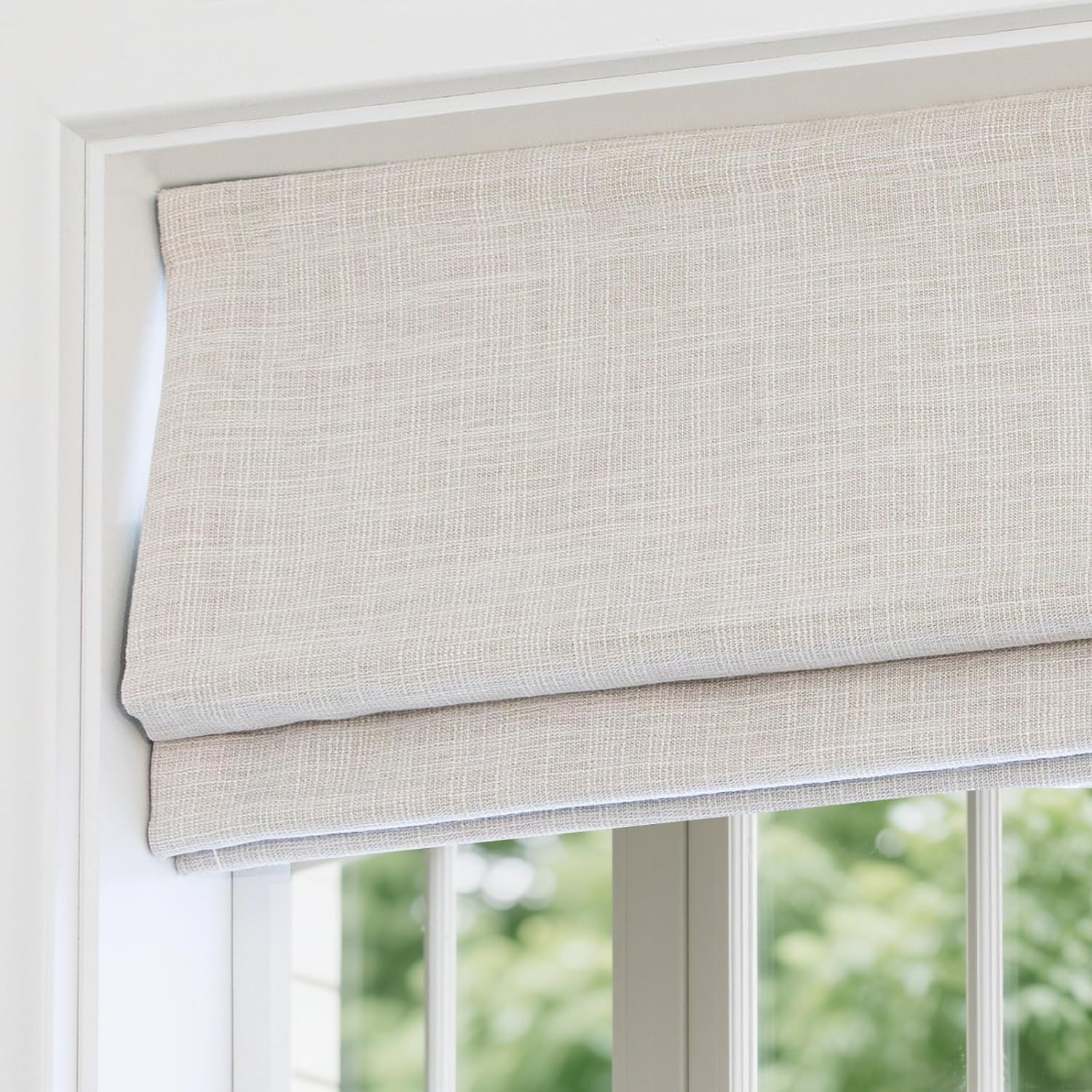 Persianas romanas de control d - Linen Roller Blind reseña y precio
